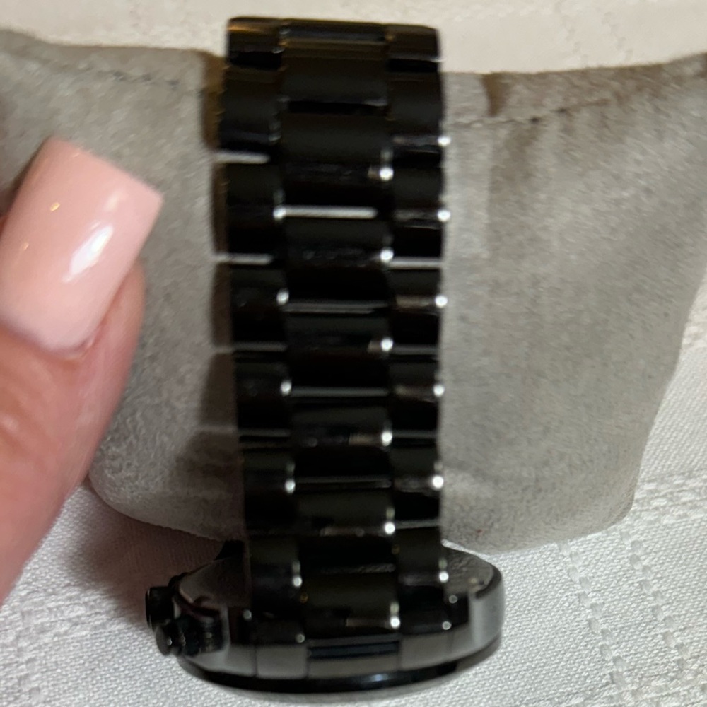 Michael Kors Layton Glitz Pave Dial Black Watch - Picture 8 of 10